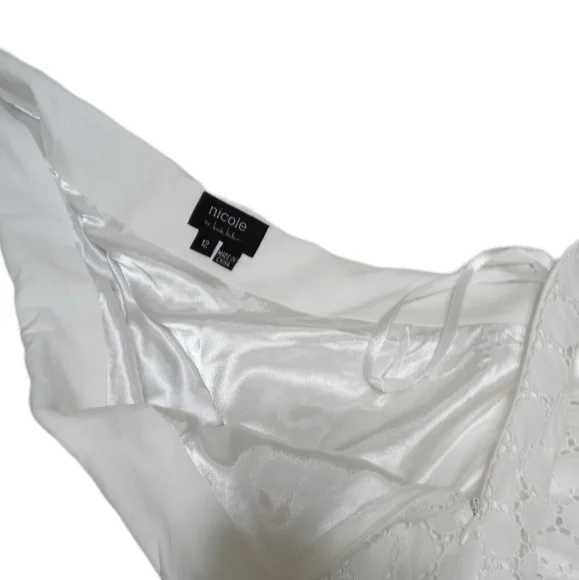 VTG Vintage Eyelet Skirt-White - Picture 2 of 2